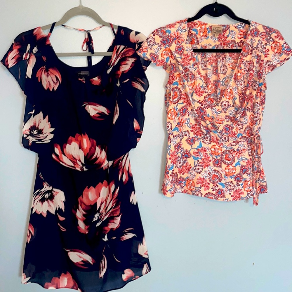 The Limited XS Sheer Dress & PS Ruffle Top
